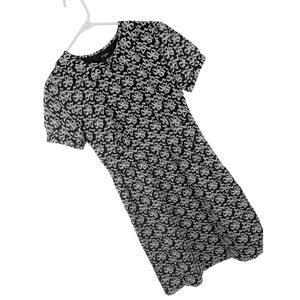 NWOT! J. CREW! LUXE BLACK & WHITE RIBBONS AND BOWS PRINT, COLLARED DRESS! SZ 0